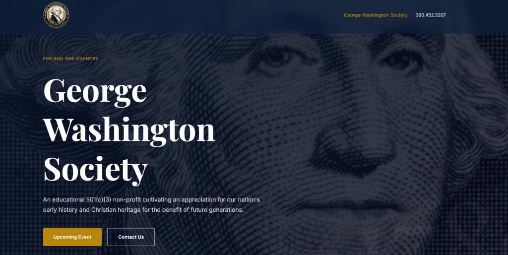 George Washington and Faith — Square Banner